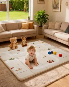 Baby Play Mat, 50 x 50 Inch Floor Mat with XPE Foam,Foldable & Reversible Baby Floor Play Mat , Perfect Baby Foam Playmat for Baby Playpen, Waterproof PlayMats for Babies, Infants,Indoor& Outdoor