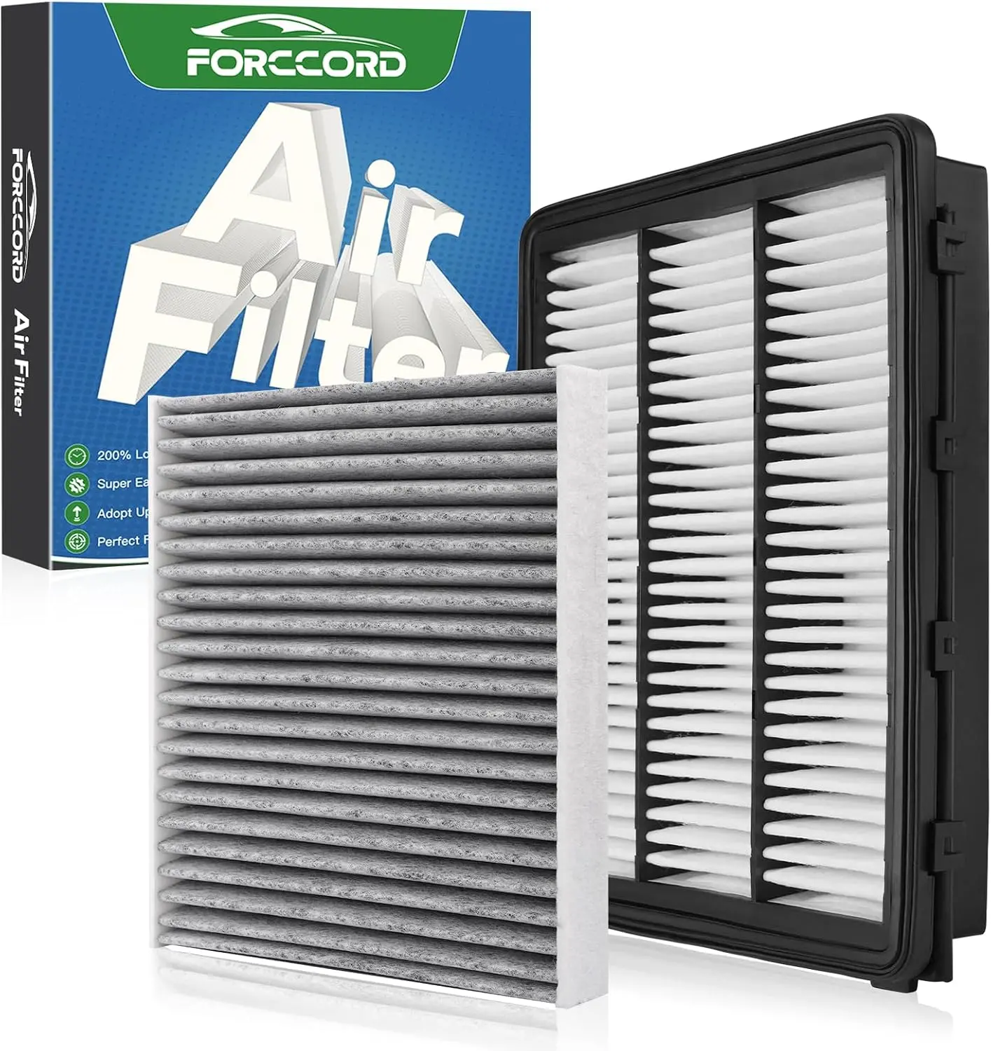 Forccord Cabin Air Filter and Engine Air Filter Fits for Hyundai Tucson 2016-2021 Activated Carbon Cabin Filter Replacement 97133-D1000 CA12065