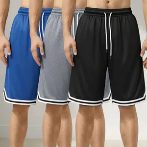 Men’s mesh athletic shorts; men’s basketball shorts; quick-dry, breathable, stretchy shorts for running, fitness, cycling, hiking, swimming