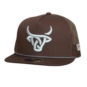 Lost Calf Unisex XL Brown Mesh Back Snapback Patch Cap Hat