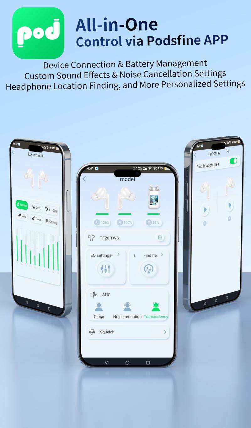 All-in-One Wireless Earbuds with Power Bank 2.8" Screen 4-in-1 Earbuds Game Console Flashlight HiFi Stereo Sound