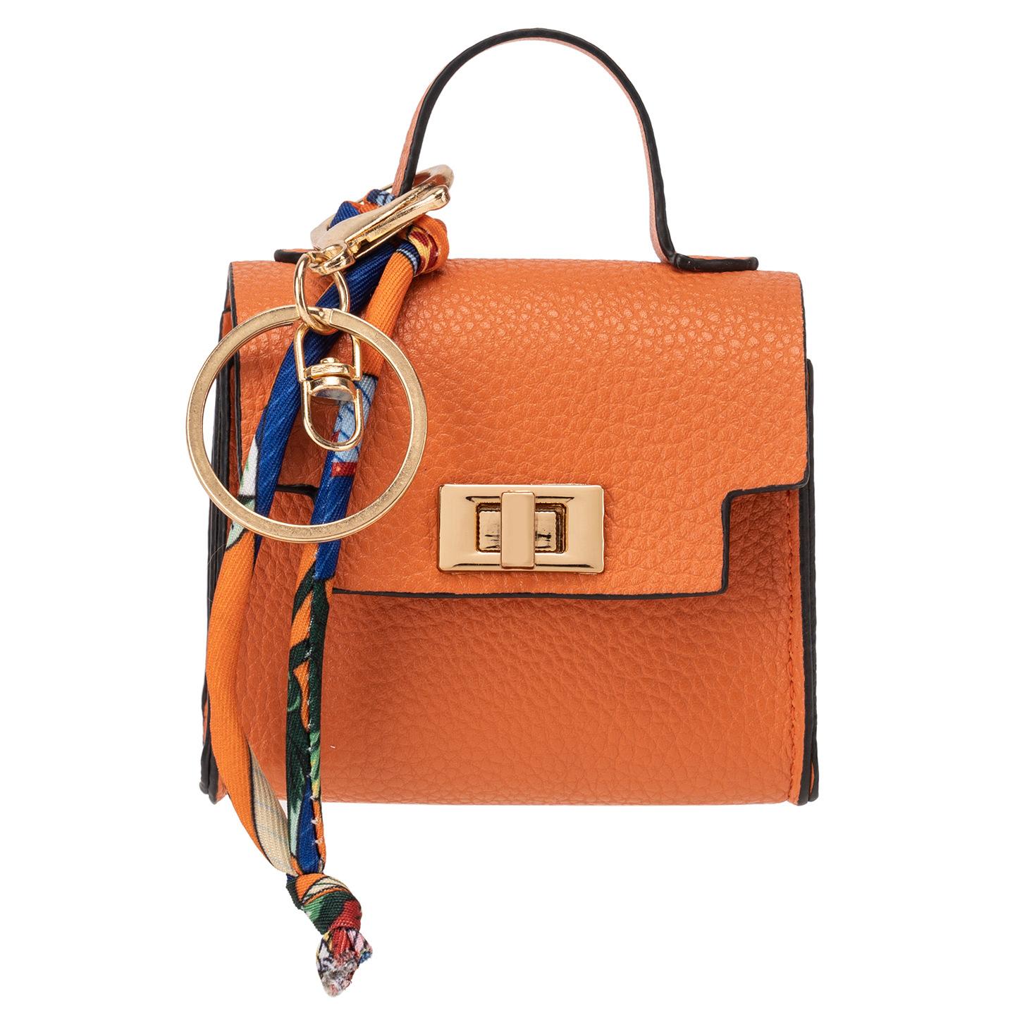 Mini Square Bag Pendant Keychain - High Quality Leather with Colorful Strap, Cute Car Keychain & Bag Charm Accessory.#backtoschool#sohochic
