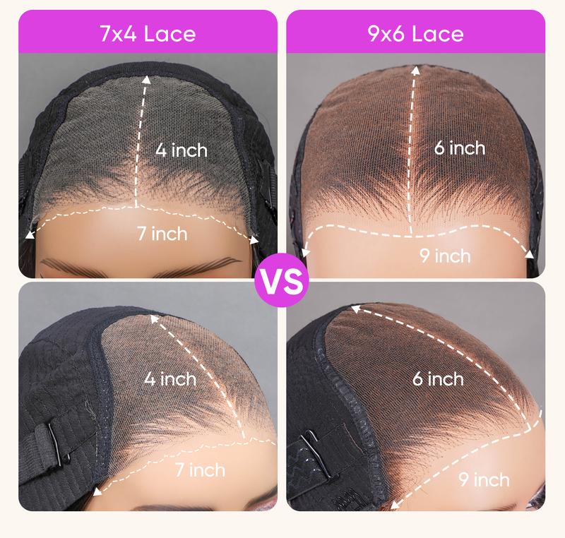 Wigfever Pre-Layered Cut Style 7*4 Lace Silky Straight & 9*6 Lace Body Wave Bleached Knots Wear Go Glueless Pre-Cut And Pre Plucked HD Lace Closure Human Hair Lace Front Wig #FEB FAVES