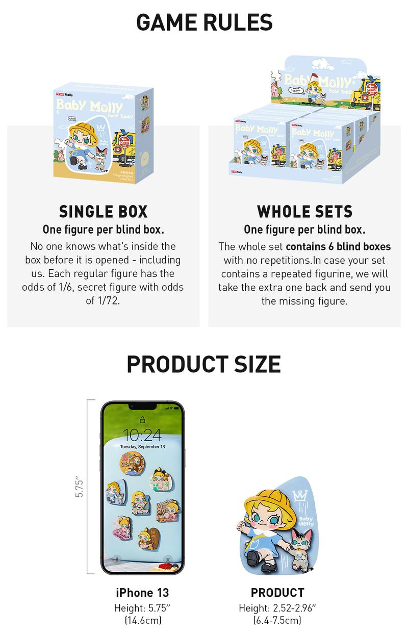 [Spanish] – Baby Molly & Baby Tabby Series – Imán para Nevera en Caja Sorpresa