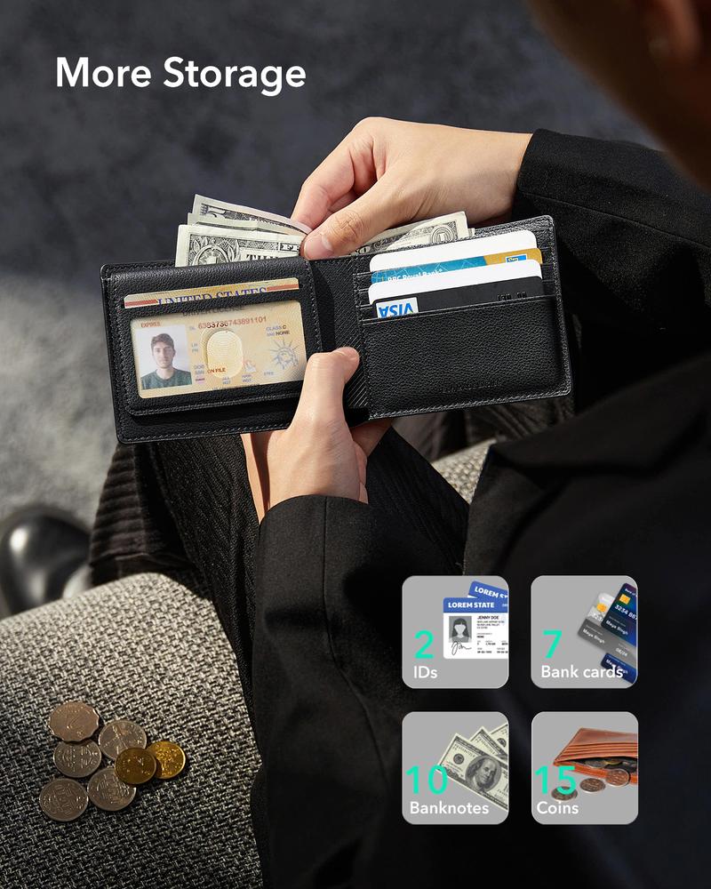 ESR Geo Wallet with Find My, RFID Blocking, Wallet for Men, Wallet Tracker(iOS 14.5 Above Only), Holds 9 Cards and 15 Bills, Replacement for AirTag Wallet, Slim Bifold Card Holder ESR Geo Wallet with Find My, RFID Blocking, Wallet for Men, Wallet Tracker(iOS 14.5 Above Only), Holds 9 Cards and 15 Bills, Replacement for AirTag Wallet, Slim Bifold Card Holder