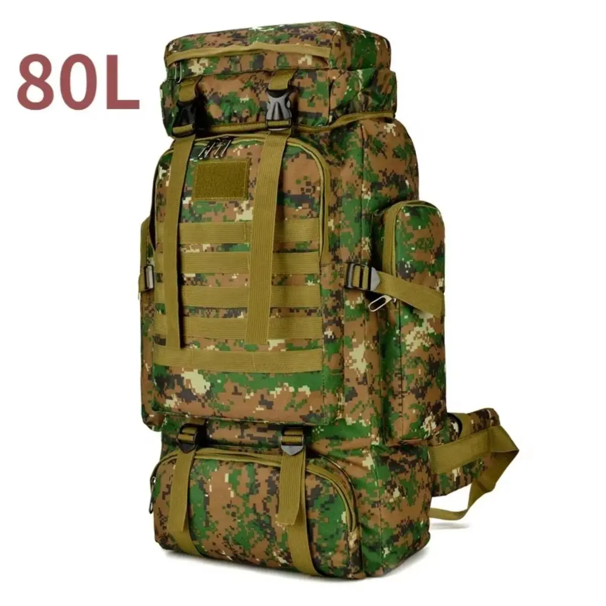 ‌80L Hiking Backpack Waterproof Large Capacity Tactical Pack for Camping Hunting Outdoor Durable Travel Bag Men Women MultiPurpose‌