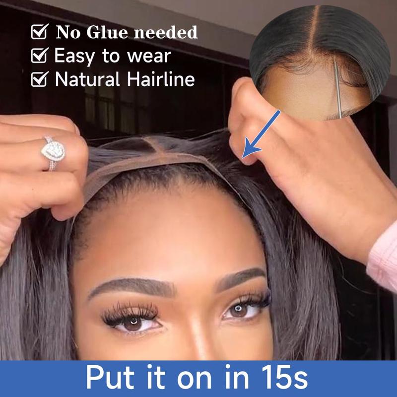 West Kiss Ready Go Pre Cut Glueless Bob Wig Straight Lace Front Human Hair Wig Pre Bleached Pre Plucked With Baby Hair FebruaryFaves