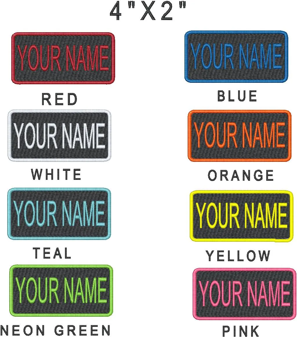Custom Your Name Patch/Personalized Name Tag Patch/Iron-On Patches/Embroidered Sew-on Applique for Vest, Jacket, Clothing, Backpack, Uniform