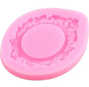 Oval Frame Mold Fondant & Chocolate Silicone Cameo Mold