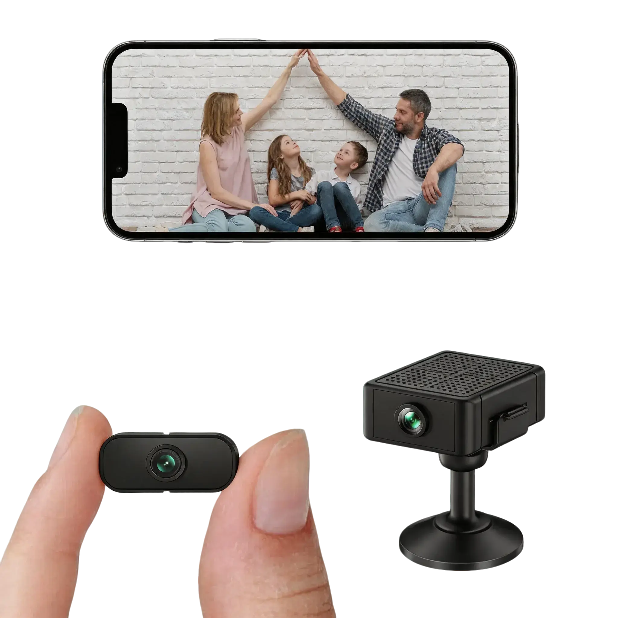 Mini WIFI Surveillance Camera: 2K HD, Night Vision, 3h Battery/USB Power, 16G Card, iOS/Android APP smart ai motion detection