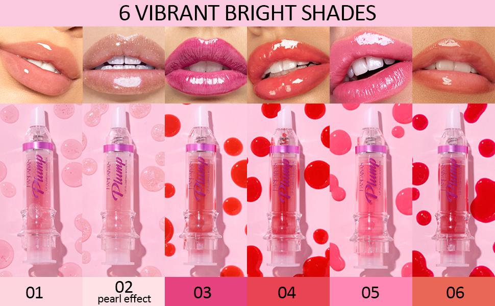 Erinde Lip Plumper Gloss, Natural Spicy Lip Plumping Booster, Ultra-Hydrating & Nourishing Plump Lip Plumper, Glossy Finish Fuller Lip Plumping Oil for Women Girls,  Hydrate Moisturizer Moisturizer