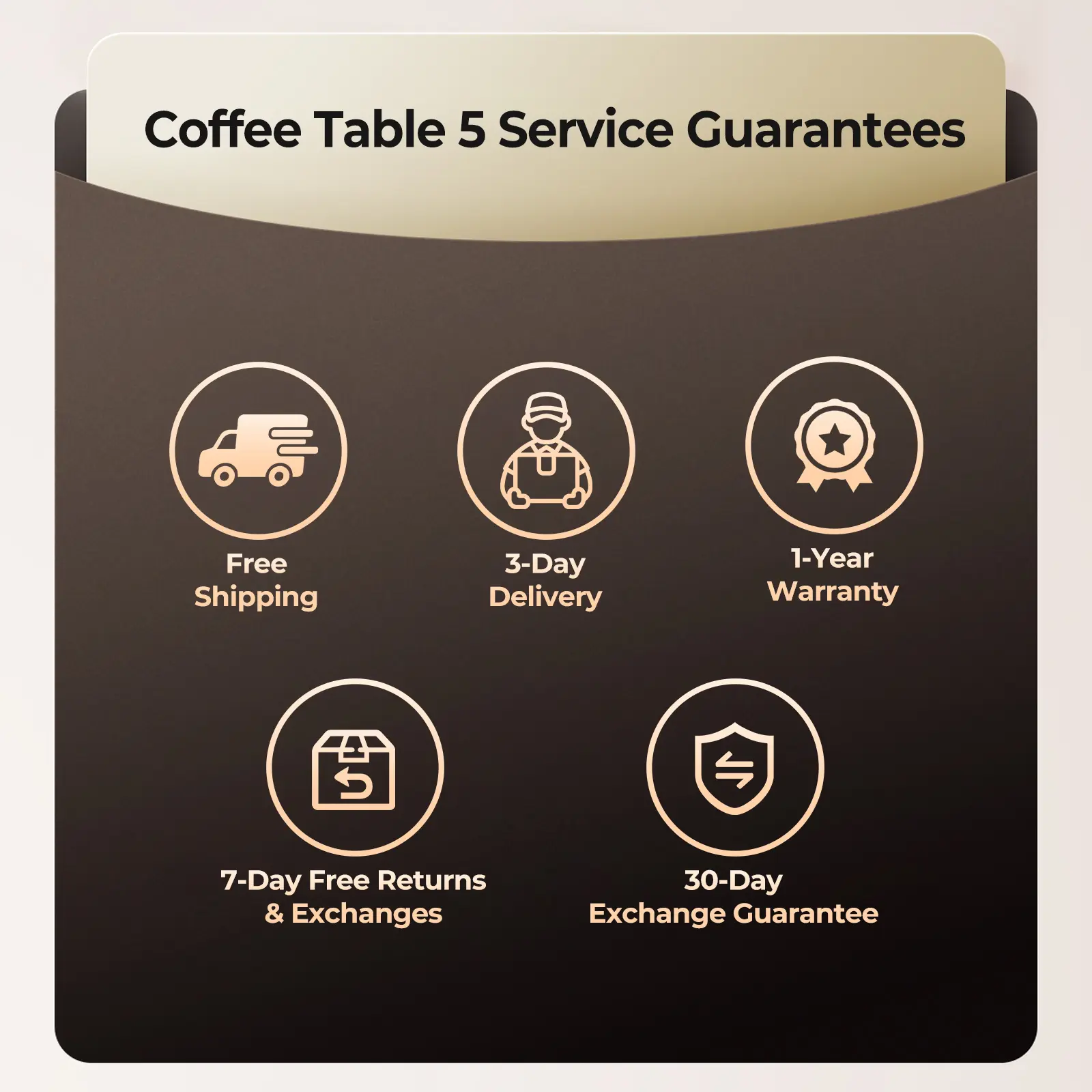 Outdoor Coffee Table with Included Service Guarantees and 30-Day Exchange Guarantee, Coffee Tables