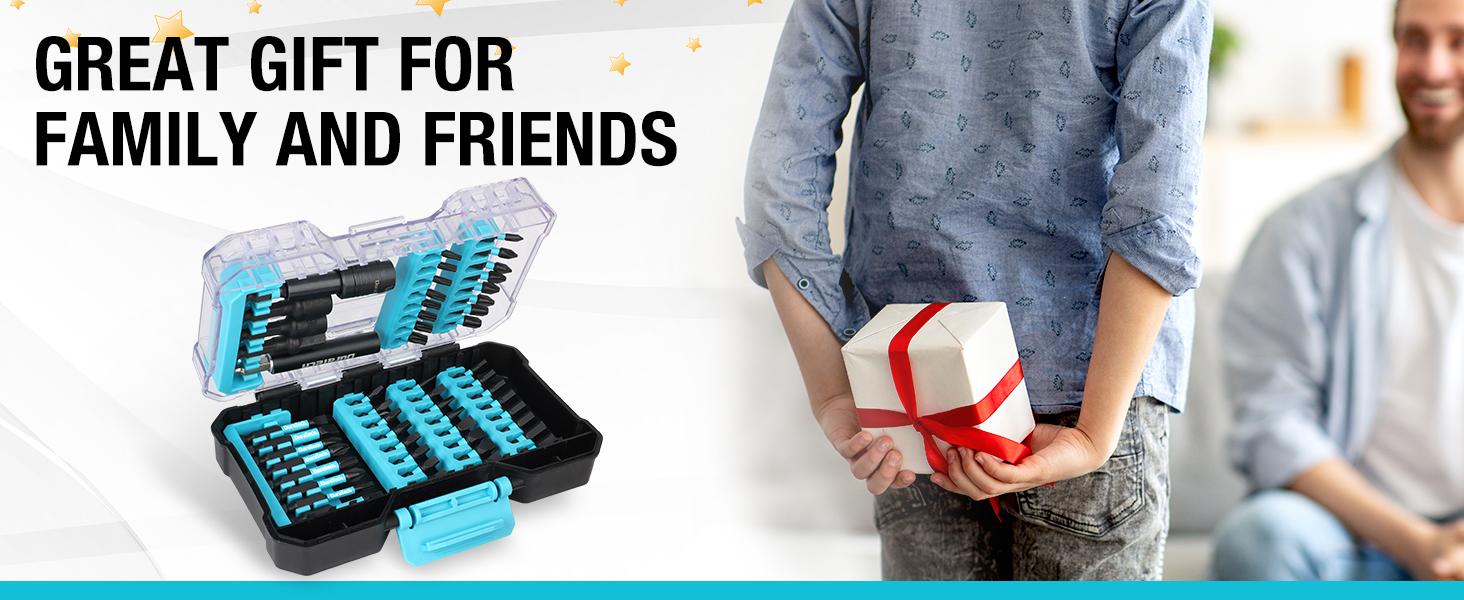 #JumpstartSale DuraTech 53 Pack Impact Screwdriver Bit Set with Tough Case, S2 Steel Security Torx Bit Set, CNC Machined Tips, 1" & 2" Long Impact Bits with extendable bit holder and magnetic nut driver