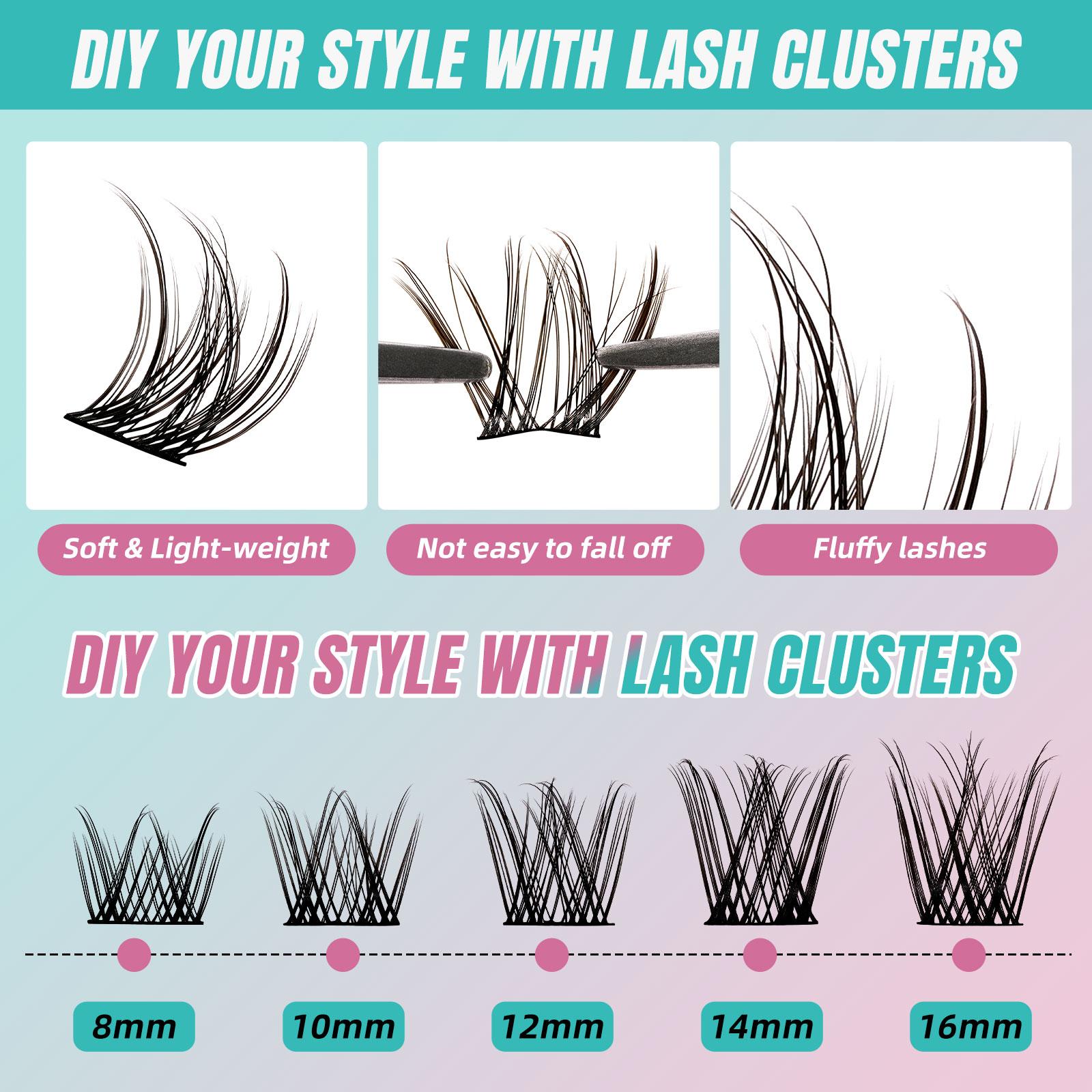 AMZGIRL LASH 84PCS Diy Lash Extension Kit Prism Eyelashes Makeup Cosmetic