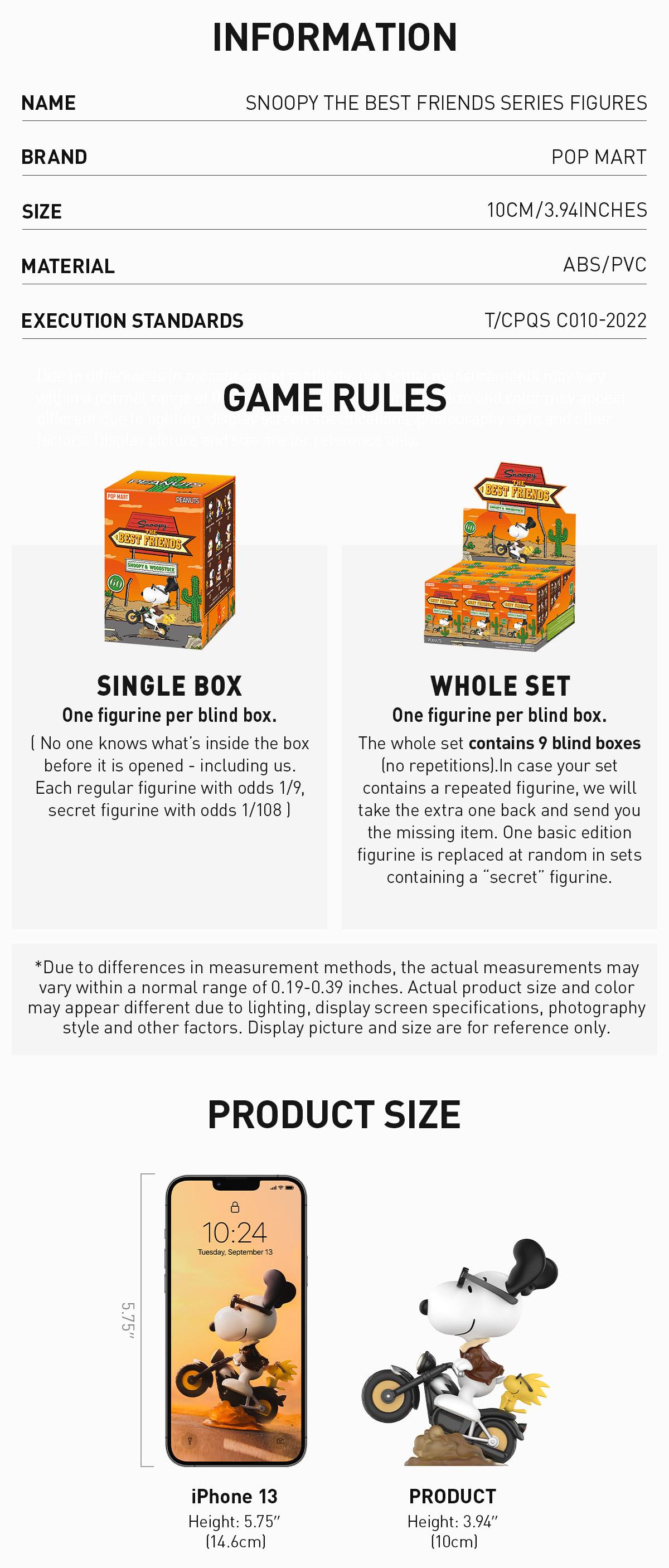 POP MART Snoopy The Best Friends Series Figures, Blind Box