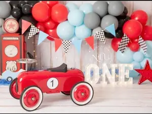 Vintage Race Car Balloon Garland Kit
