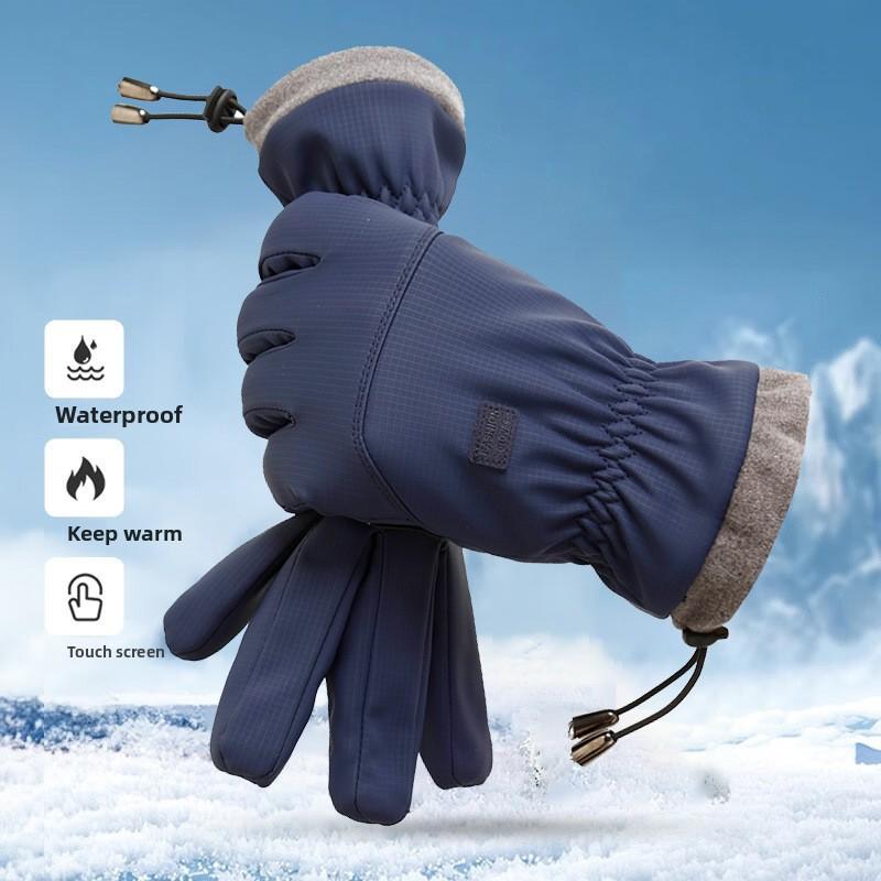 Outdoor Winter Gloves Touchscreen Windproof Full-Finger Fleece Lined for Sports Travel Daily Activities Ideal for Skiing Cycling Casual Wear Daily Work