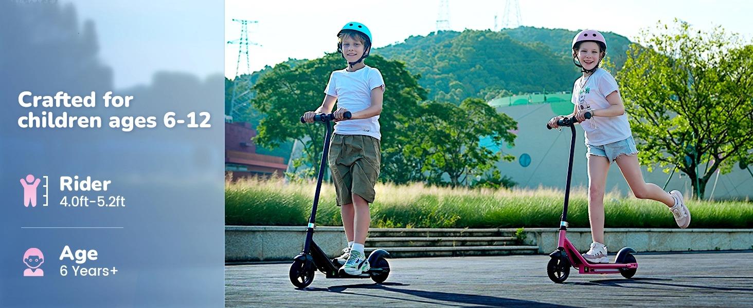 【Kids Love It!】Kids Electric Scooter with LED Display, 6' Solid Tires, 10MPH, 150W Motor, 154lbs Max Load, Electric Kids Scooterwith LED Display for Kids Ages 6-14 【Kids Love It!】Kids Electric Scooter with LED Display, 6' Solid Tires, 10MPH, 150W Motor, 154lbs Max Load, Electric Kids Scooterwith LED Display for Kids Ages 6-14