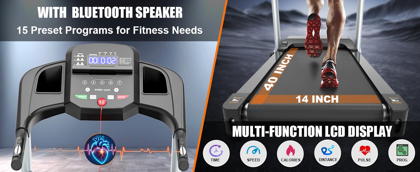 LIVIVOX 7.5 MPH Folding Pink Treadmill with Pulse Sensor 2.5HP Quiet Brushless Motor 265LBS Capacity Adjustable Speed LED Display Multi-Functional Smart Console Large Running Surface Foldable Easy Storage Home Office Fitness Equipment