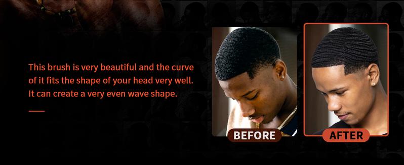 Wave Pomade Wave Styler Brush Great for Wolfing, Boar Bristle Beard & Wave Brush for Barbers & Daily Use Black