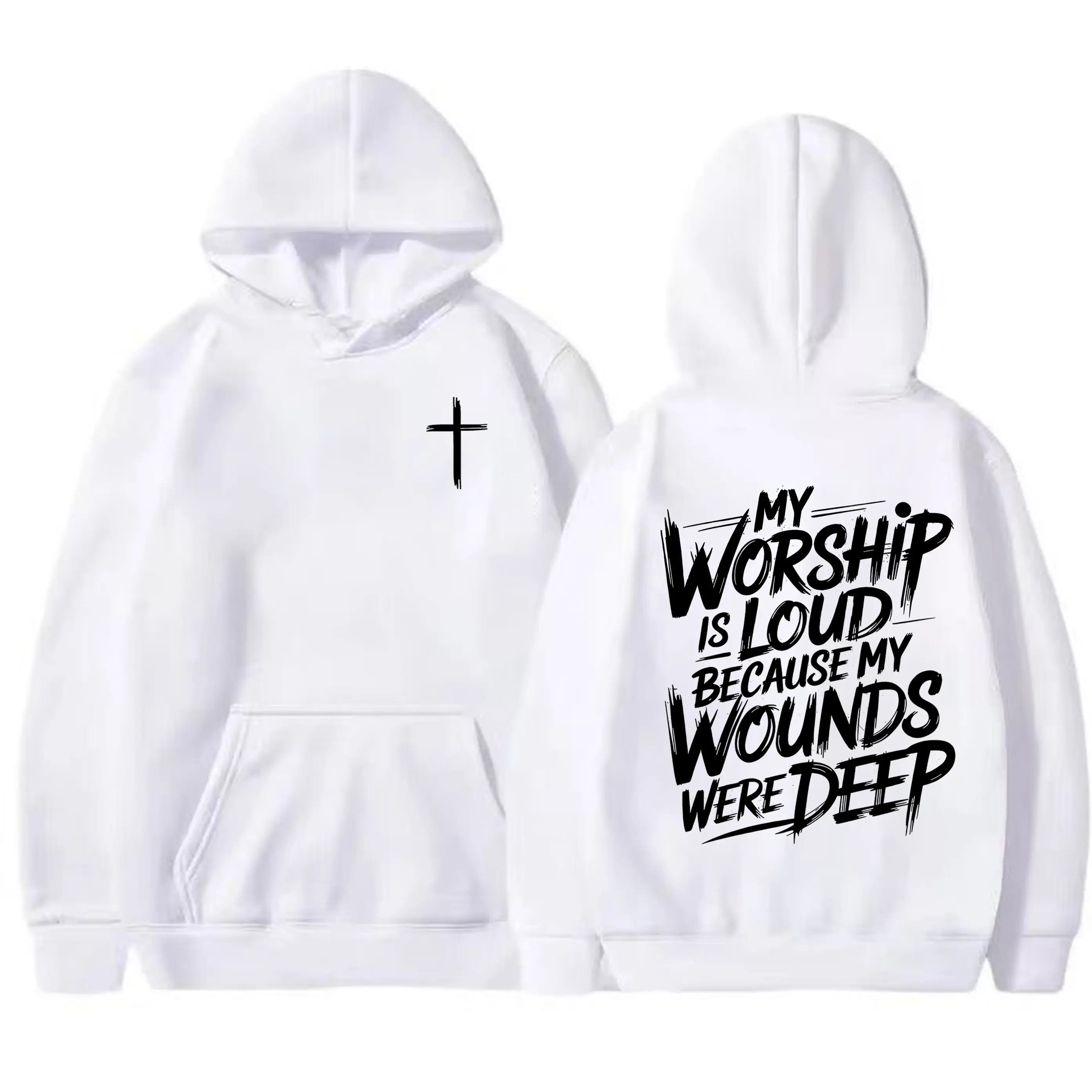 Hooded sweatshirt white