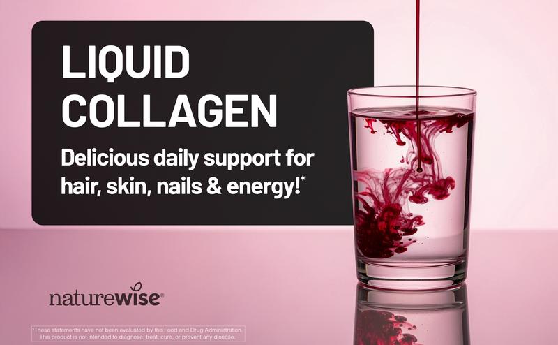 NatureWise Liquid Collagen Renewal - Hydrolyzed Liquid Collagen for Women & Men 4000mg - High Absorption Liquid Collagen Drink - Type 1 & 3 Peptides + Biotin + Vitamin C + Vitamin B Complex & Hyaluronic Acid - Mixed Berry/Mango Flavor - Beauty Supplement