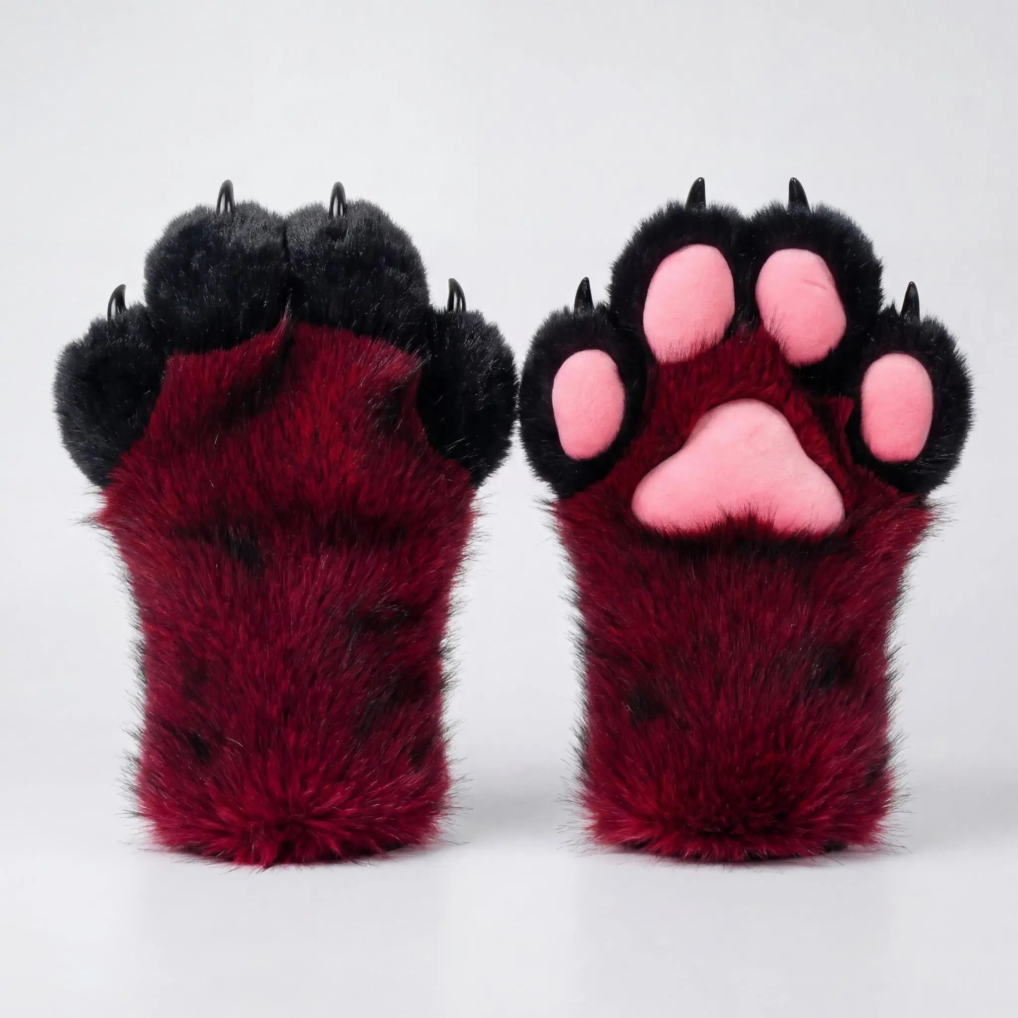 Fursuit Paws, Faux Fox Fur Furry Hand Paws, 3D Realistic Plush Animal Paw Gloves, Cosplay, Halloween, Furry Costume Accessories, perfect gift for girls
