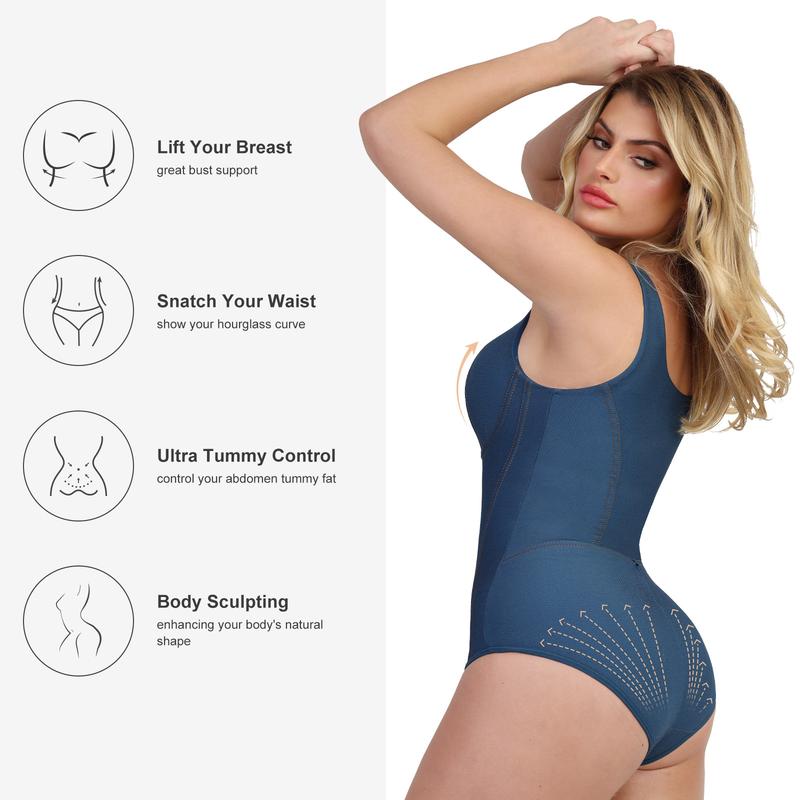 Popilush The Shapewear Bodysuit Denim Bodysuits Womenswear Tops Comfort Sleeveless Underwear-live Shaper With Zipper Seamless Minimizer