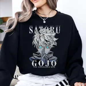 Gojo Jujutsu Kaisen Sweatshirt, Gojo Satoru Anime Merch Hoodie, Jjk Season 3 Anime Shirt, Gift For Fan, Unisex Sweater Pullover Tee