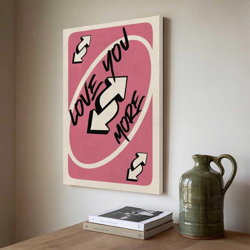 Love You More Reverse Card Poster Print, Romantic Wall Art, Funny Gift For Couple, Valentine's Day Bedroom Decor