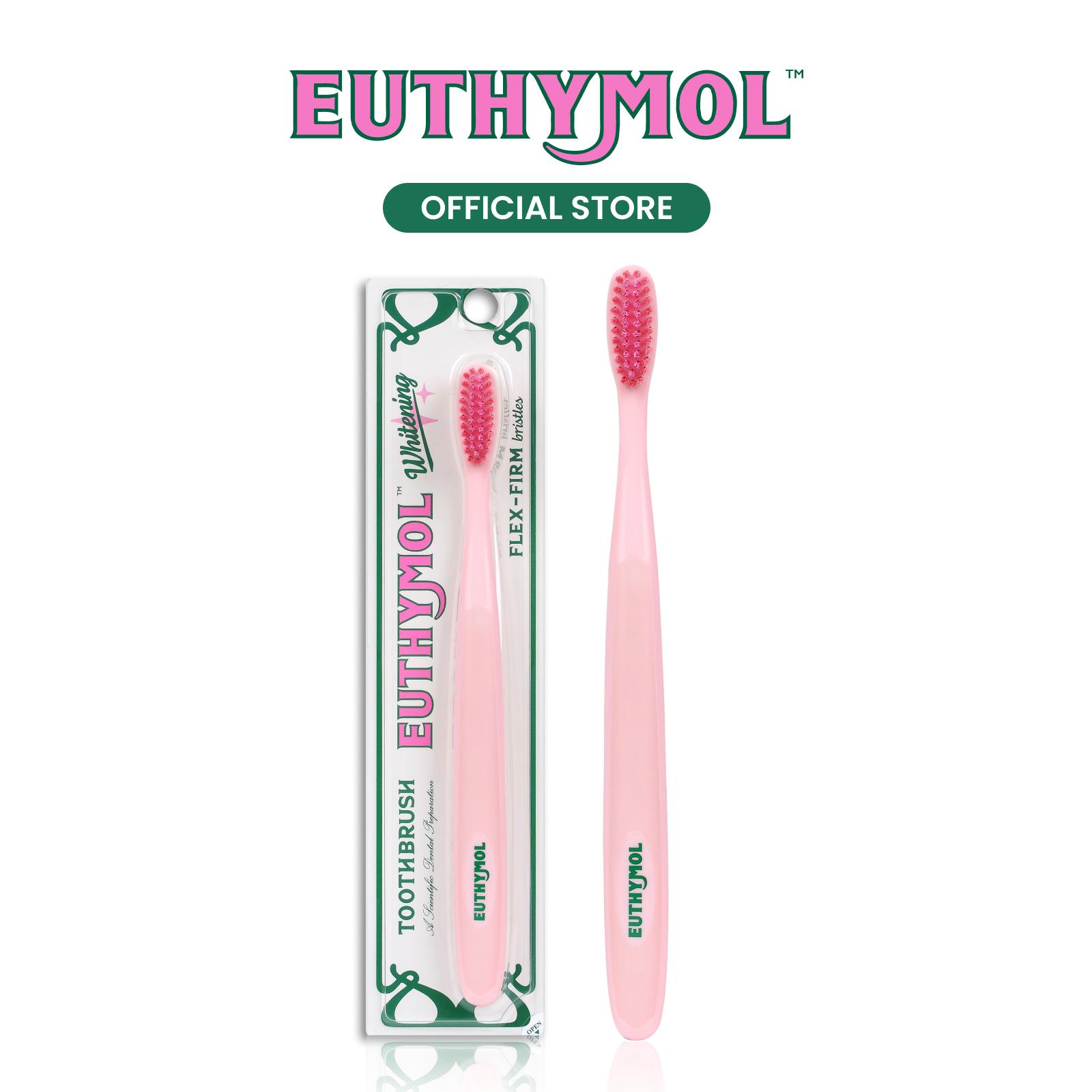 Euthymol Whitening Toothpaste & Toothbrush Set (Pink)– Removes Coffee & Tea Stains, Gentle on Sensitive Teeth, Korean Oral Care Euthymol Whitening Toothpaste & Toothbrush Set (Pink)– Removes Coffee & Tea Stains, Gentle on Sensitive Teeth, Korean Oral Care