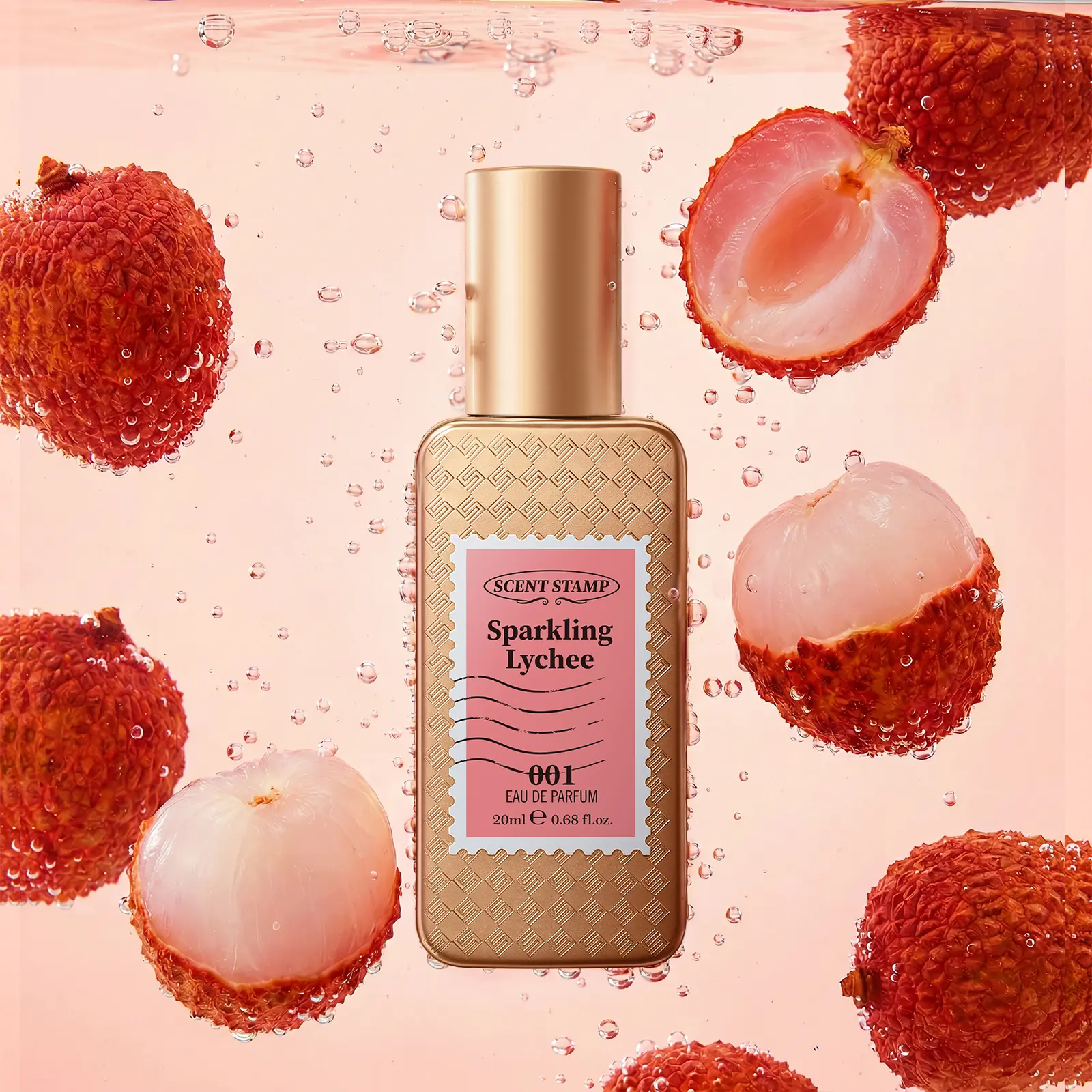 SCENT STAMP #001 Sparkling Lychee EDP Beauty Products, Viral Gourmand Perfumes with Rose, Sweet Vanilla, Amber Vanilla Unisex Fragrance, Sugared Musk Hug, Long Lasting Perfumes, Designer Vibe, 0.68 fl.oz, Single Item,back to school
