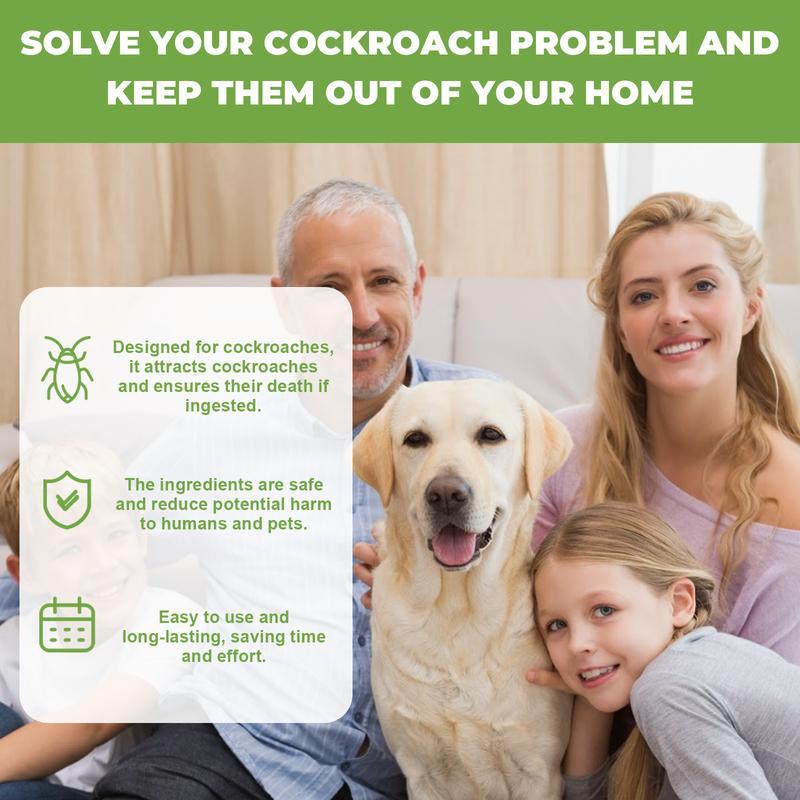 Roach Repellent, Domestic Dormitory Kitchen Powerful Cleaning Cockroach Exterminator Cockroach Gel Bait Pest Control Kit Rodent Repellent Pouches for Indoor & Outdoor