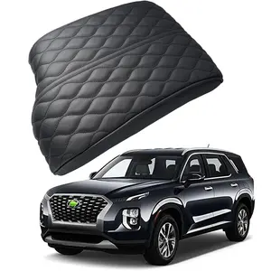 Canvcle Center Console Cover for Hyundai Palisade 2020-2025 with Memory Foam Filler Soft Leather Armrest Cushion Protector Anti-Scratch Middle Console Pad