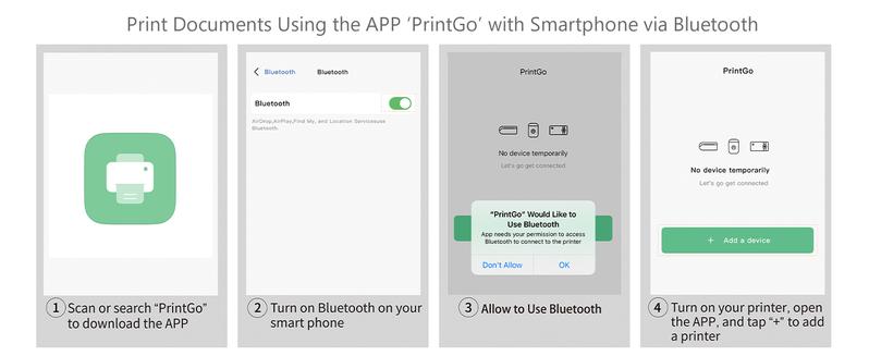 [JADENS] Portable Printers Wireless for Travel, PDA4 Printer Support 8.5" X 11" US Letter, Bluetooth Thermal Printer Compatible with Phone & Laptop