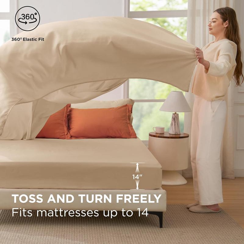 Bedsure Reversible Soft Comforter Set - 5 Pieces Ultra-Soft Boho Comforter Machine Washable with Sheets Pillowcases & Shams Fits Mattresses OEKO-TEX Certified for Safety