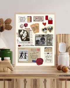 Custom Matchbook Poster Print, Matchbox Art Wall Print, Personalized Anniversary Gift for Boyfriend Couple Decor