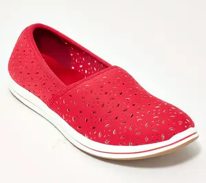 Clarks Cloudsteppers Perforated Slip-Ons -Breeze Lily