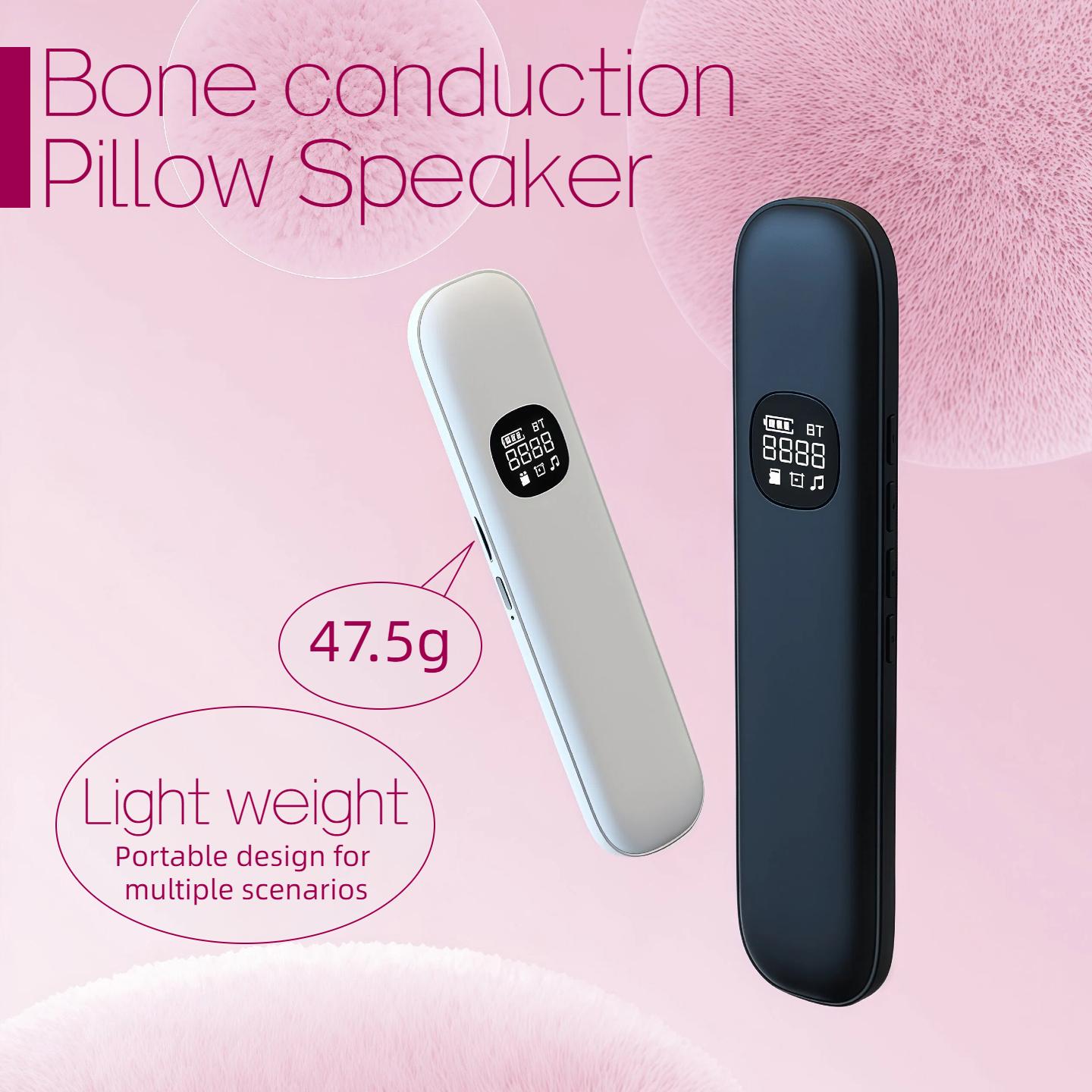 Wireless Bone Conduction Sleep Speaker - Ultra-Thin Under-Pillow Music Box, White Noise Sleep Aid, Directional Sound Transmission Without External Disturbance, BT5.4, TF Card, Timer, Long Battery Life, Portable Design, Perfect Sleep Aid Gift