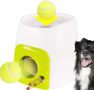 Pet Tennis Ball Launcher Toy, Automatic Ball Launcher Pet Dog Toy for 1 Ball, Pet Food Reward Machine for Small and Medium Size Dog Trainin