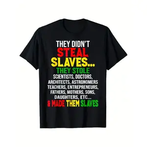 Black History Month Melanin African T Shirt Loose Style Unisex Short Sleeved Casual Comfort 100% S XXXL Crew Neck Geometric Pattern Heat Transfer PrintingMen's Casual Short Sleeve Crew Neck T Shirt Medium Stretch Breathable Fabric Machine Washable