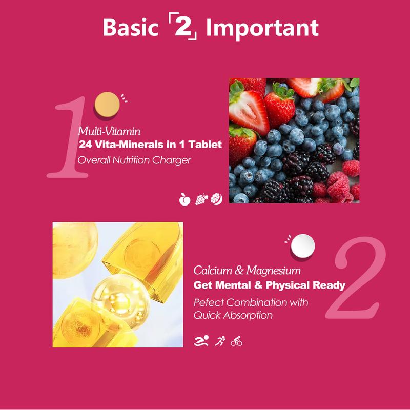 RevitaPlus Beautypack Women’s Daily Supplement Pack Multivitamin Calcium Magnesium Cranberry Probiotics Turmeric Collagen Krill Oil for Skin Hair Anti-aging Stress Support 30-Day Wellness Dietary Collagen - Collagen