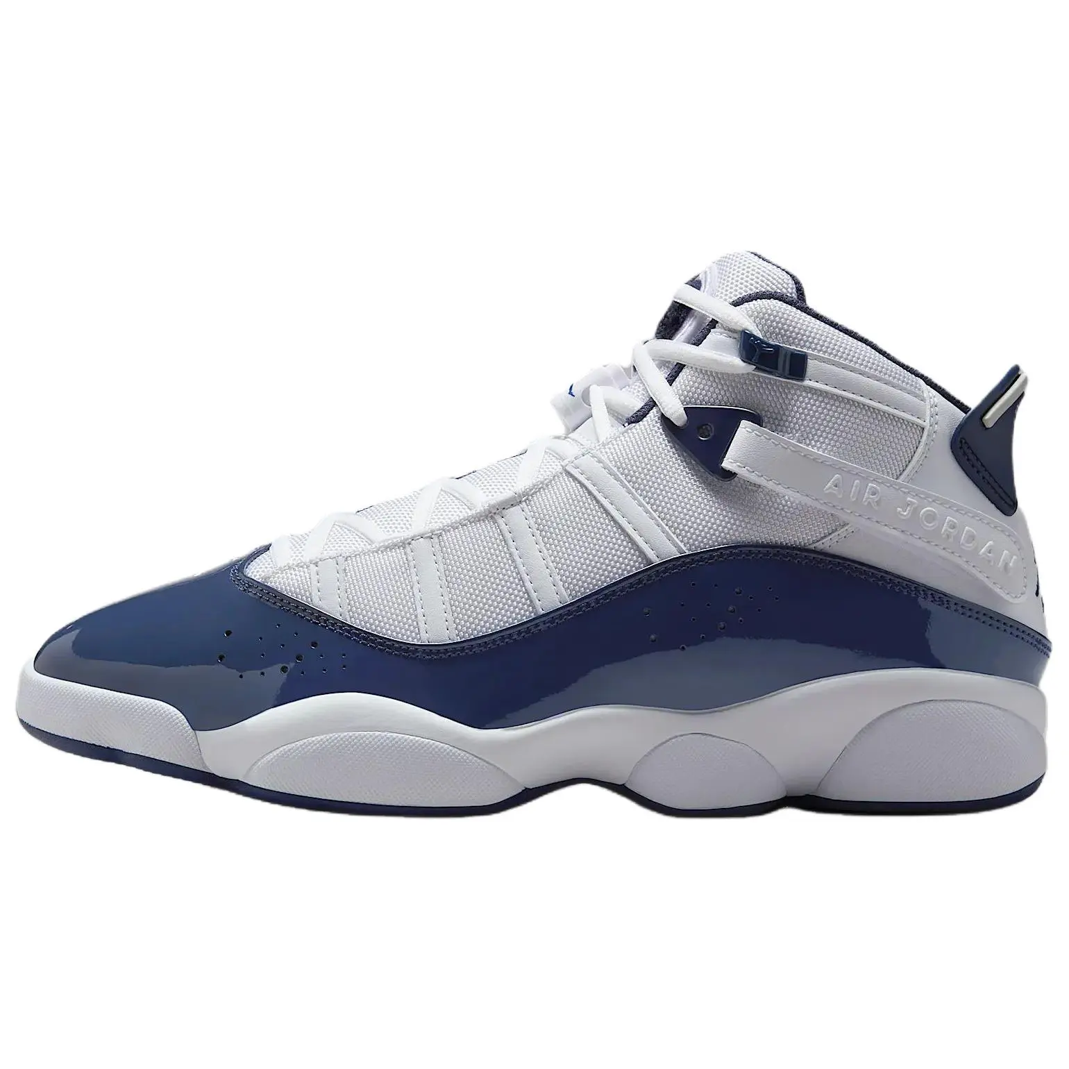 Air Jordan 6 Rings 'Midnight Navy' Sports Sneaker, Casual Wear & Game Day Footwear, Breathable Mesh Accents, Comfortable Fit, Cushioned Midsole