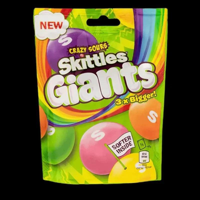 Skittles Giants Crazy sour flavor candy