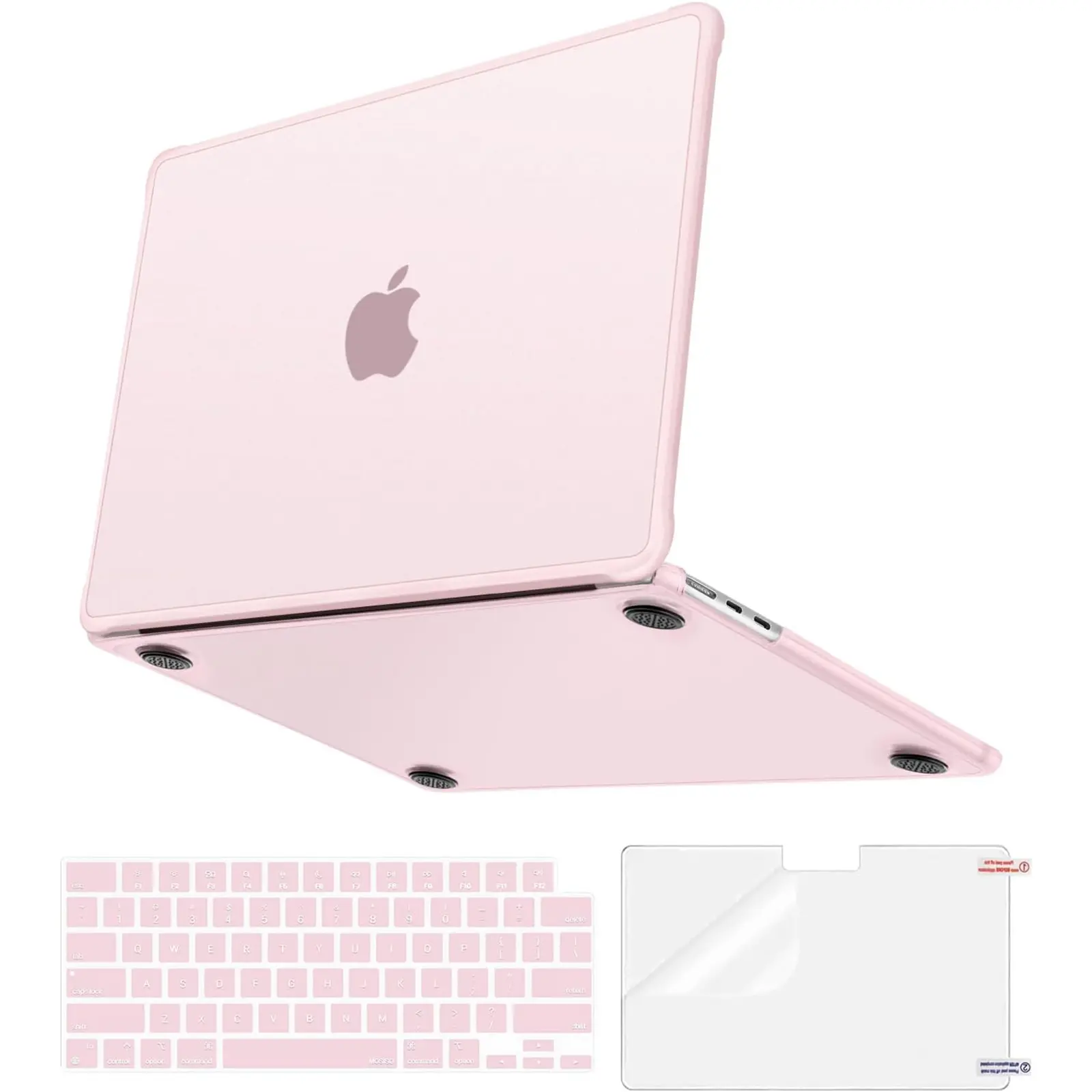 MOSISO 3-in-1 Case Compatible with MacBook Air 13.6 Inch M5 M4 M3 M2 2026-2022, Reinforced TPU Bumper Hard Shell Laptop Cover with Keyboard Covers and Screen Protector for Students and Professionals, A3449 A3240 A3113 A2681