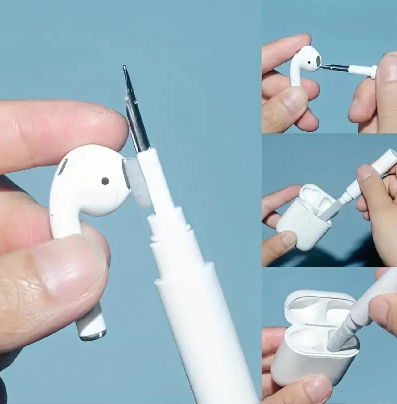 1pc Versatile Earbuds Cleaning Brush Pen - Portable & Effective Dust-Removal Tool for Earphones, Headphones, Keyboards, Mobiles, Mice & More - Essential Cleaning Kit for Tech Gadgets and Accessories