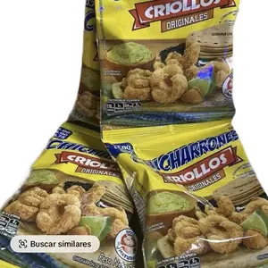 Pork Flavored Chicharrones Criollos original 12 Bags/unidades 24 gr. from Guatemala. Snack