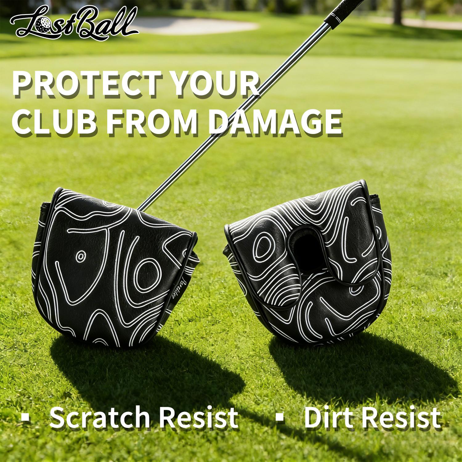 WUDAY Premium Magnetic Putter Cover| Universal Fit Mallet Headcover for Odyssey, LAB & Blade Putters  golf head covers golf headcovers funny driver headcover