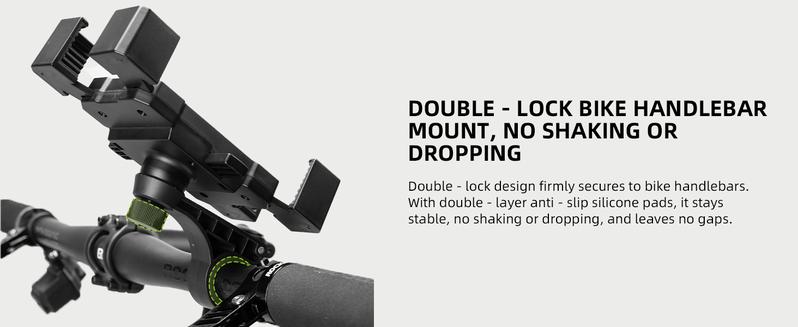 ROCKBROS Bike Phone Holder, Motorcycle Phone Mount, Anti-Shake Cell Phone Holder, 360° Adjustable for iPhone 16, 15 Pro Max/Plus, S9, S10 and More 4.7" to 7" Smartphones ROCKBROS Bike Phone Holder, Motorcycle Phone Mount, Anti-Shake Cell Phone Holder, 360° Adjustable for iPhone 16, 15 Pro Max/Plus, S9, S10 and More 4.7" to 7" Smartphones