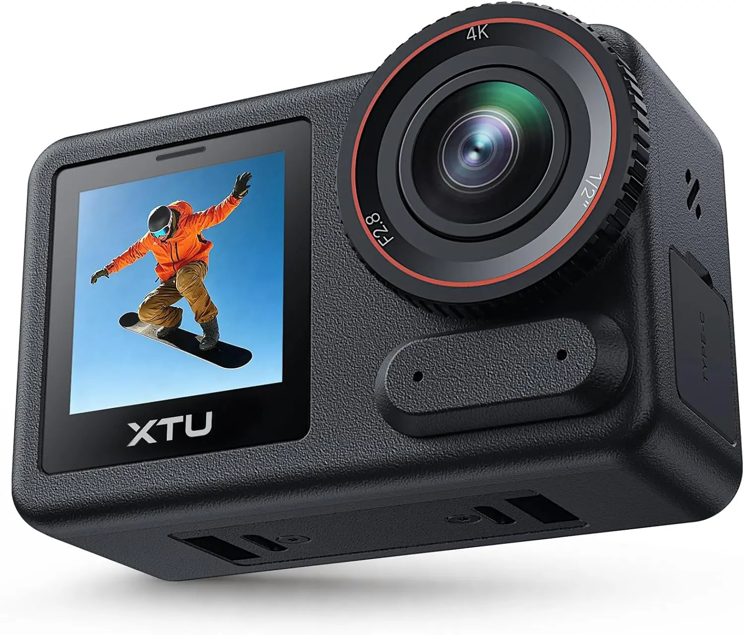 XTU S7 PRO 4K Action Camera 50FPS - Super 5.0 Stabilization, AI ISP, Magnetic Quick Release, 1/2'' 48MP Sensor, WiFi 6, 360° Horizon Lock Dual Screen Sports Camera for Motorcycle, Vlog, Travel